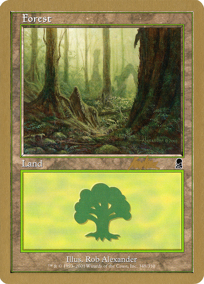 Forest (bk348) (Brian Kibler) [World Championship Decks 2002] Magic: The Gathering