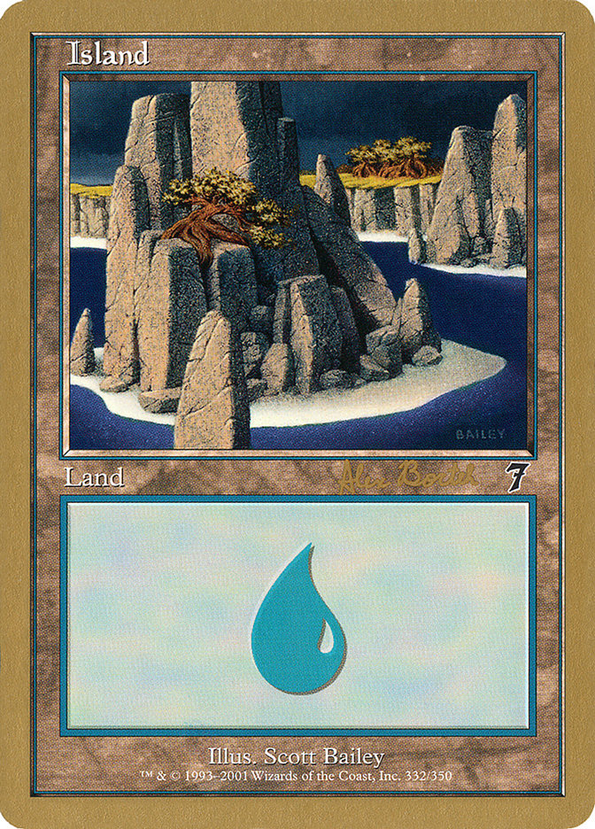 Island (ab332) (Alex Borteh) [World Championship Decks 2001] Magic: The Gathering