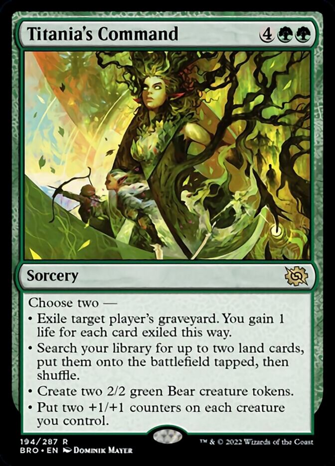 Titania's Command [The Brothers' War] Magic: The Gathering