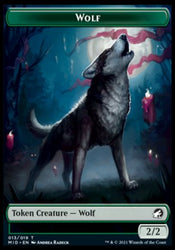 Wolf // Beast (008) Double-Sided Token [Innistrad: Midnight Hunt Tokens] Magic: The Gathering