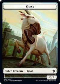 Goat // Food (16) Double-Sided Token [Throne of Eldraine Tokens] Magic: The Gathering