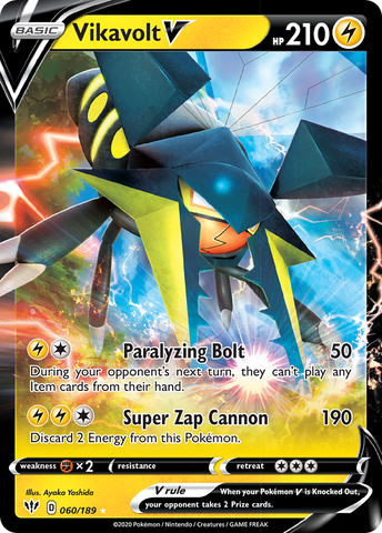 Vikavolt V (060/189) [Sword & Shield: Darkness Ablaze] Pokémon