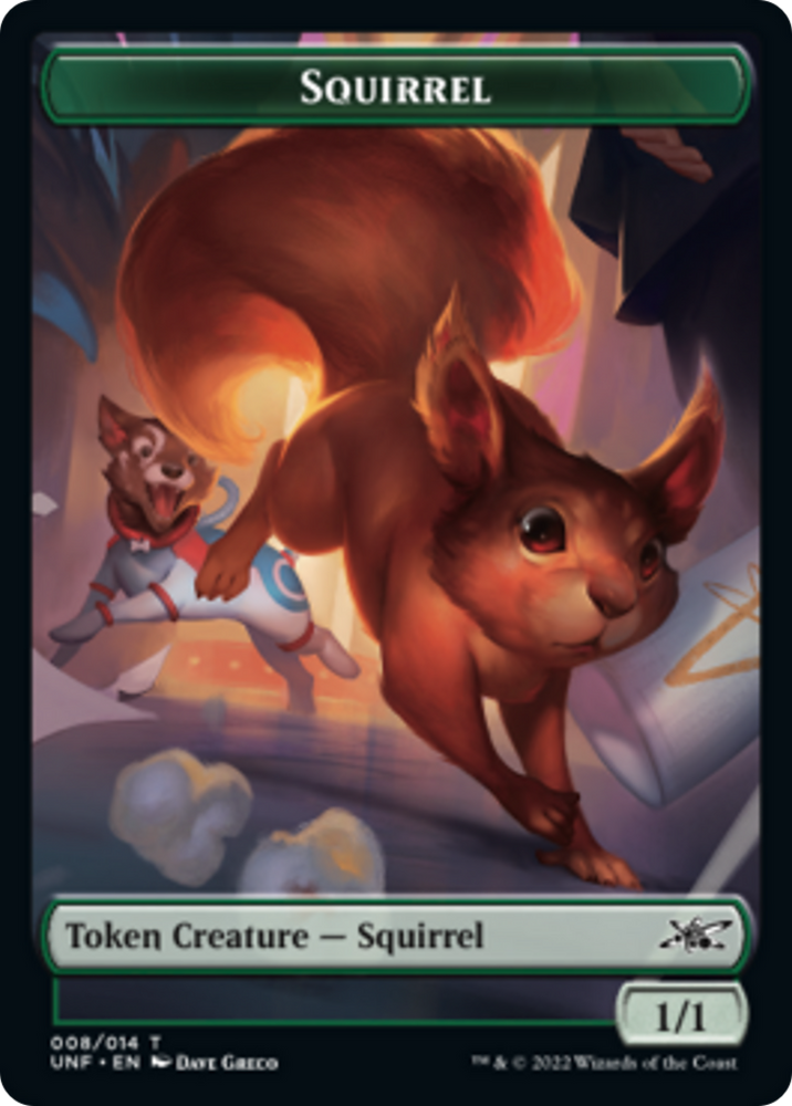 Squirrel // Treasure (013) Double-Sided Token [Unfinity Tokens] Magic: The Gathering