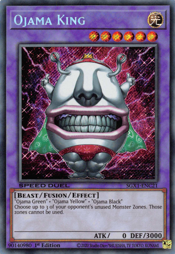 Ojama King [SGX1-ENC21] Secret Rare Yu-Gi-Oh!