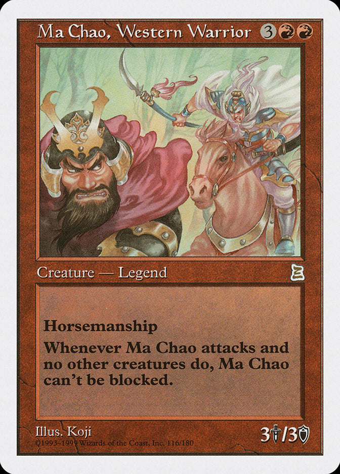 Ma Chao, Western Warrior [Portal Three Kingdoms] Magic: The Gathering