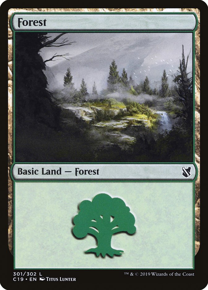 Forest (301) [Commander 2019] Magic: The Gathering