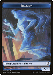 Copy // Illusion Double-Sided Token [Zendikar Rising Tokens] Magic: The Gathering
