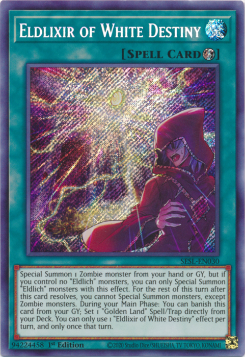 Eldlixir of White Destiny [SESL-EN030] Secret Rare Yu-Gi-Oh!