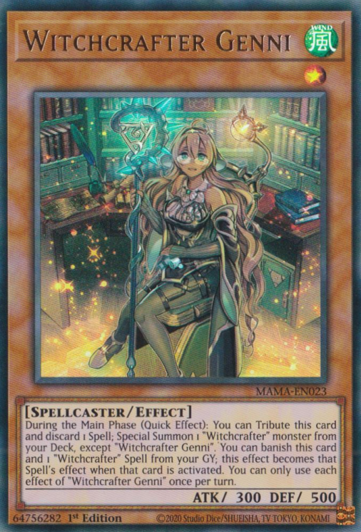 Witchcrafter Genni [MAMA-EN023] Ultra Rare Yu-Gi-Oh!