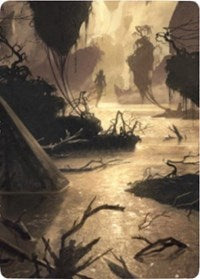 Murkwater Pathway Art Card [Zendikar Rising Art Series] Magic: The Gathering