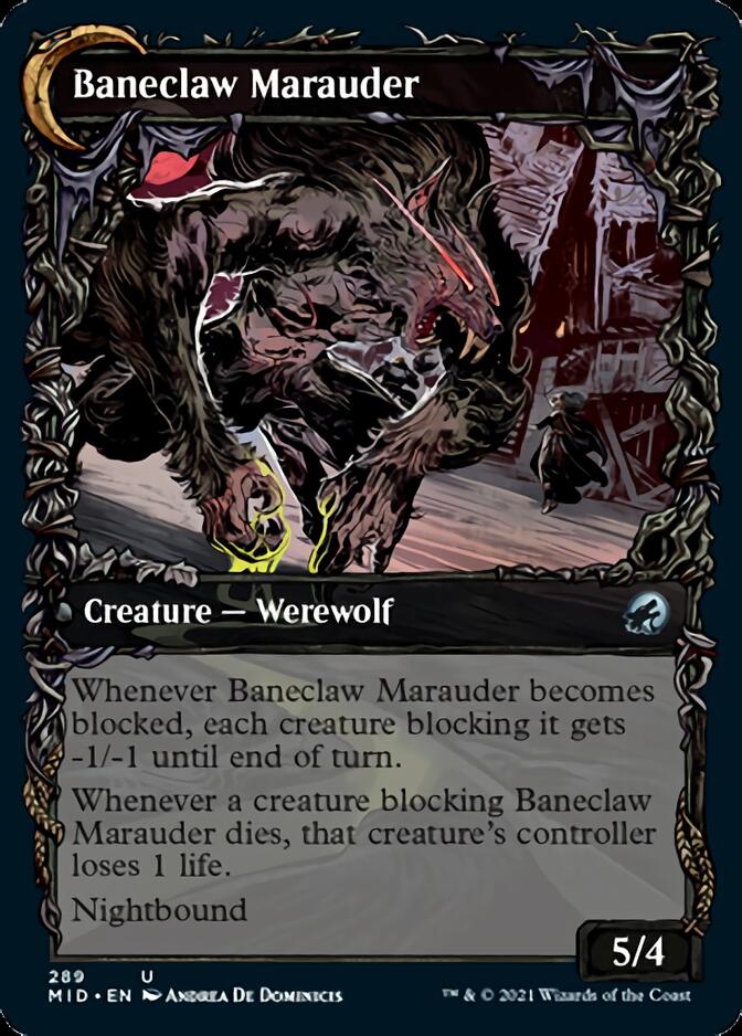 Baneblade Scoundrel // Baneclaw Marauder (Showcase Equinox) [Innistrad: Midnight Hunt] Magic: The Gathering
