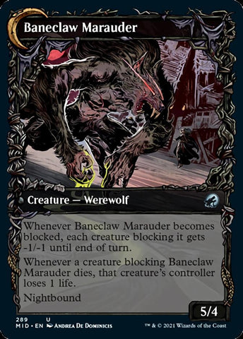 Baneblade Scoundrel // Baneclaw Marauder (Showcase Equinox) [Innistrad: Midnight Hunt] Magic: The Gathering