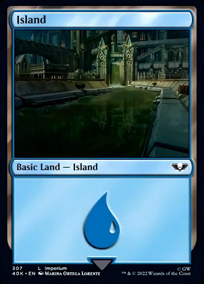 Island (307) [Warhammer 40,000] Magic: The Gathering