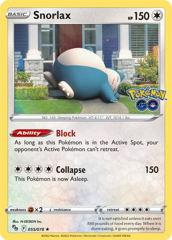 Snorlax (055/078) [Pokémon GO] Pokémon
