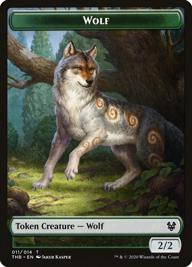 Wolf Token [Theros Beyond Death Tokens] Magic: The Gathering