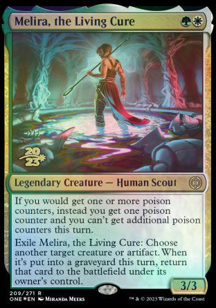 Melira, the Living Cure [Phyrexia: All Will Be One Prerelease Promos] Magic: The Gathering