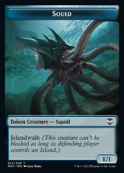 Squid // The Monarch Double-Sided Token [Streets of New Capenna Commander Tokens] Magic: The Gathering