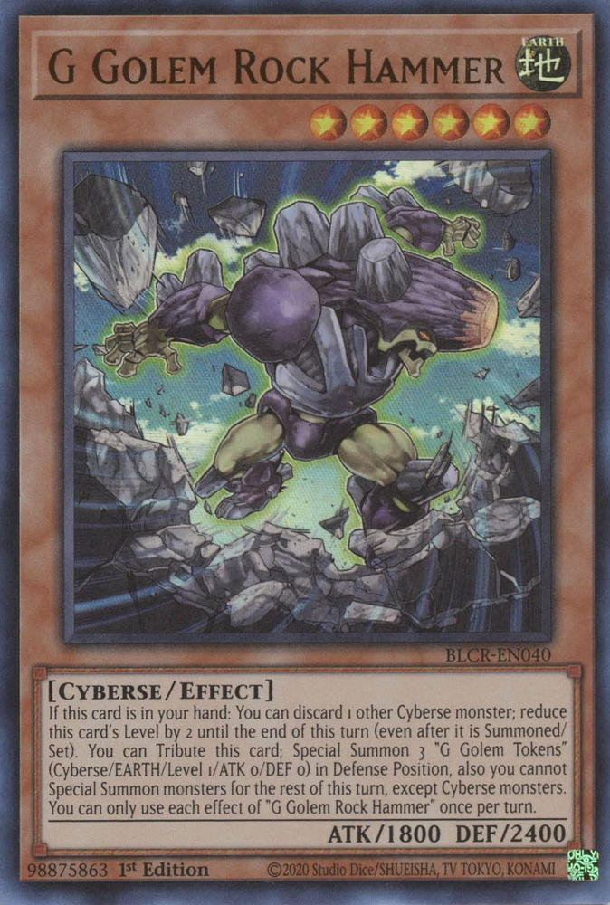 G Golem Rock Hammer [BLCR-EN040] Ultra Rare Yu-Gi-Oh!