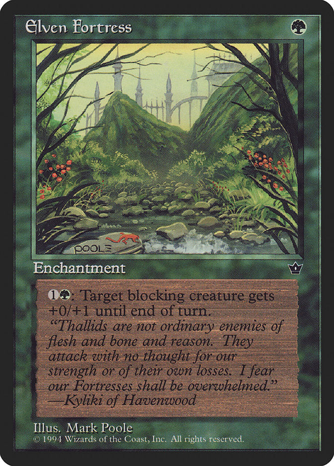 Elven Fortress (Mark Poole) [Fallen Empires] Magic: The Gathering