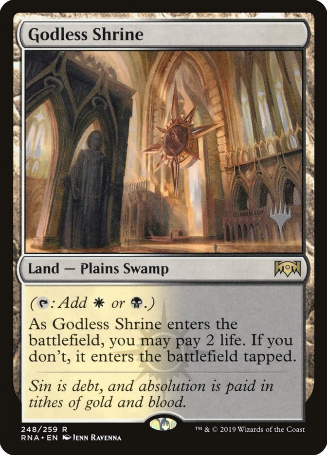 Godless Shrine (Promo Pack) [Ravnica Allegiance Promos] Magic: The Gathering