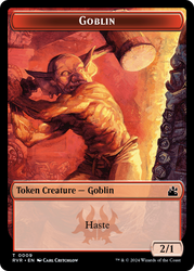 Bird // Goblin (0009) Double-Sided Token [Ravnica Remastered Tokens] Magic: The Gathering