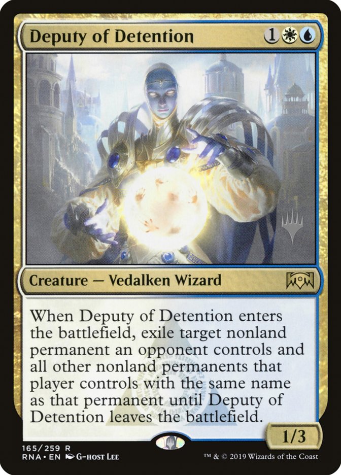 Deputy of Detention (Promo Pack) [Ravnica Allegiance Promos] Magic: The Gathering