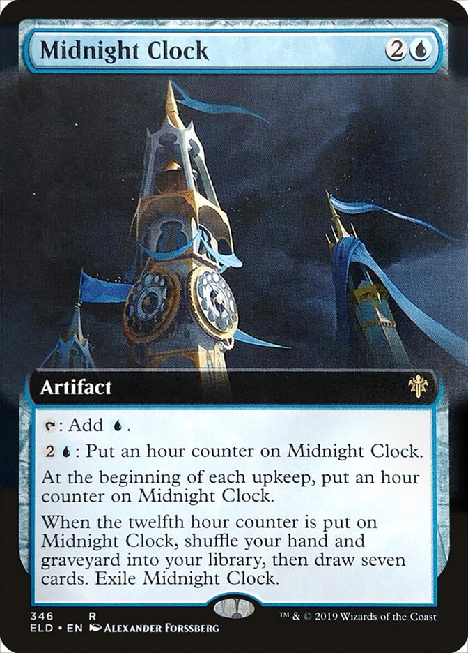 Midnight Clock (Extended Art) [Throne of Eldraine] Magic: The Gathering
