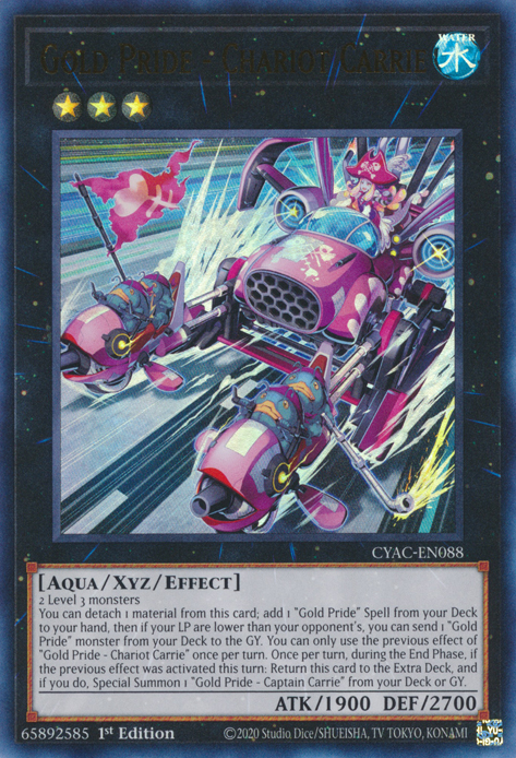 Gold Pride - Chariot Carrie [CYAC-EN088] Ultra Rare Yu-Gi-Oh!
