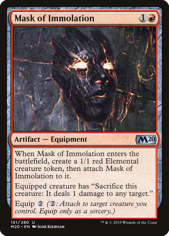 Mask of Immolation [Core Set 2020] Magic: The Gathering
