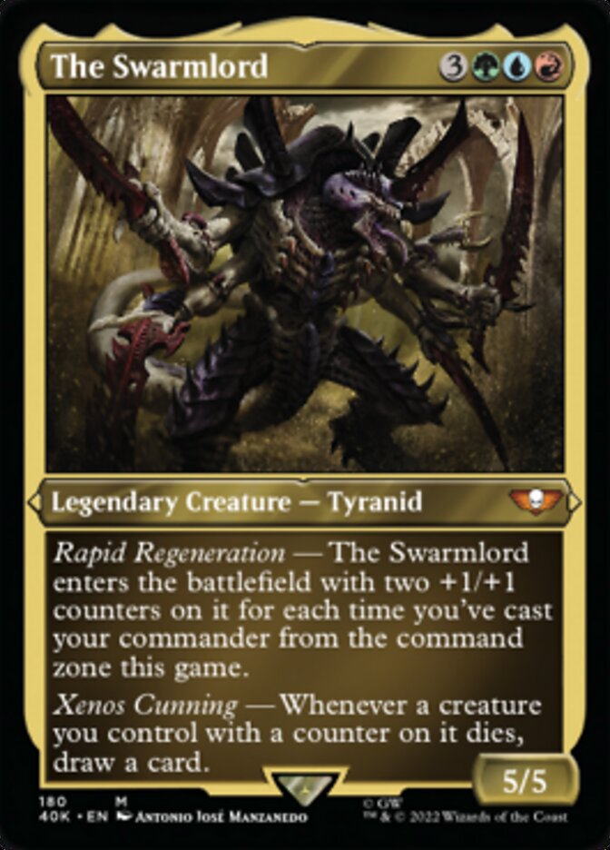 The Swarmlord (Display Commander) (Surge Foil) [Warhammer 40,000] Magic: The Gathering