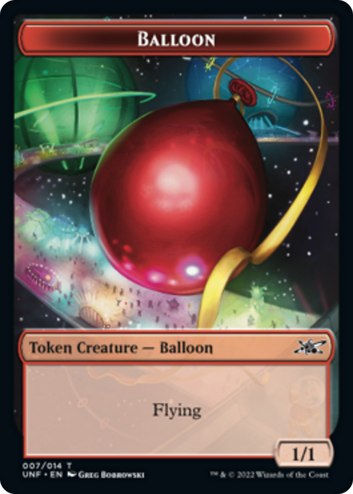 Clown Robot (003) // Balloon Double-Sided Token [Unfinity Tokens] Magic: The Gathering