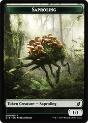 Saproling // Manifest Double-Sided Token [Commander 2019 Tokens] Magic: The Gathering