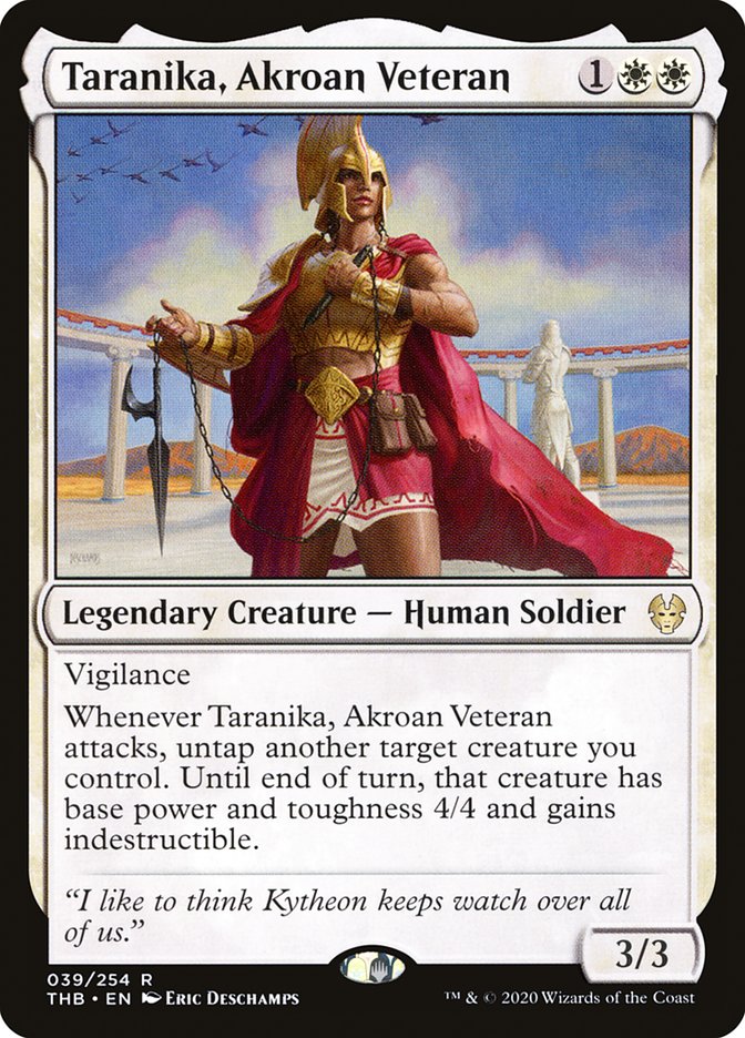 Taranika, Akroan Veteran [Theros Beyond Death] Magic: The Gathering