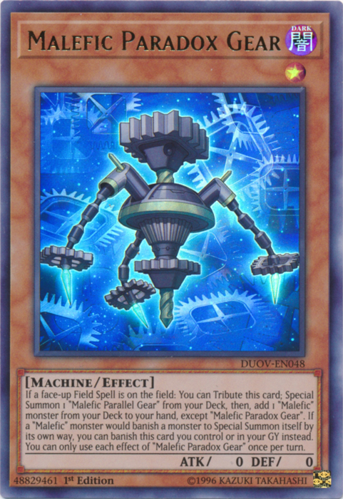 Malefic Paradox Gear [DUOV-EN048] Ultra Rare Yu-Gi-Oh!