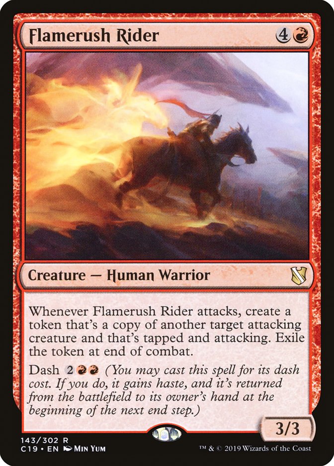 Flamerush Rider [Commander 2019] Magic: The Gathering