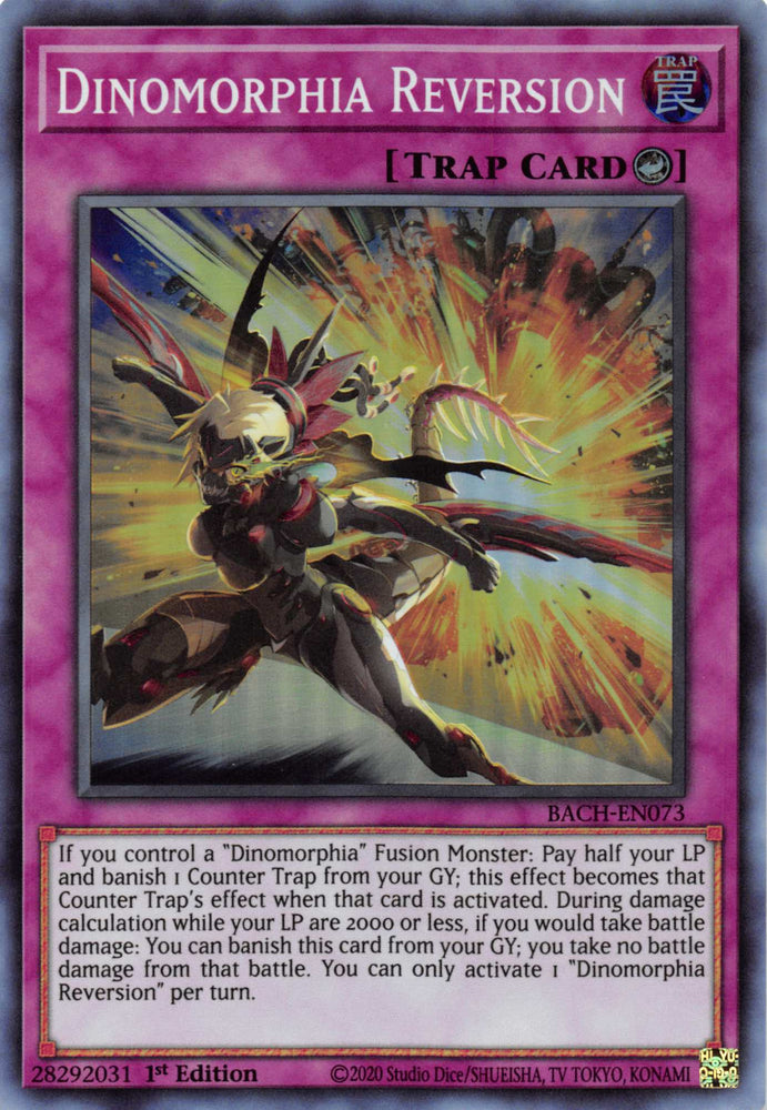 Dinomorphia Reversion [BACH-EN073] Super Rare Yu-Gi-Oh!