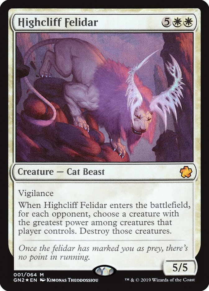 Highcliff Felidar [Game Night 2019] Magic: The Gathering