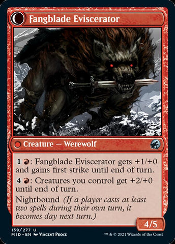 Fangblade Brigand // Fangblade Eviscerator [Innistrad: Midnight Hunt] Magic: The Gathering