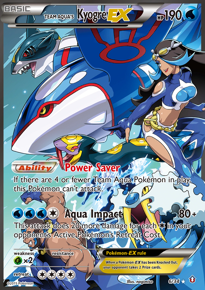 Team Aqua's Kyogre EX (6/34) [XY: Double Crisis] Pokémon