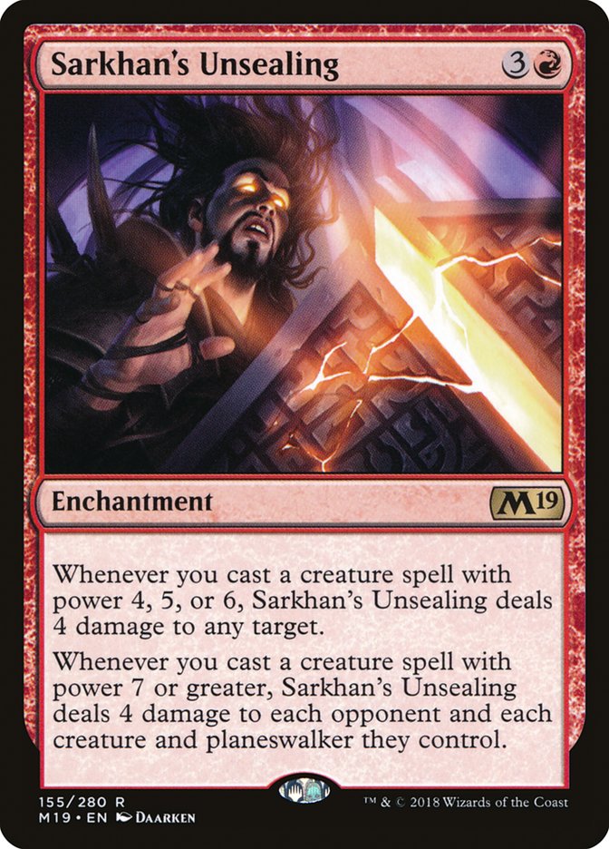 Sarkhan's Unsealing [Core Set 2019] Magic: The Gathering