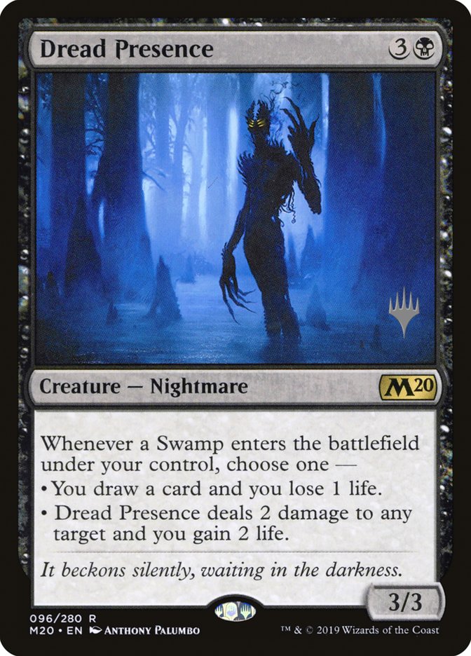 Dread Presence (Promo Pack) [Core Set 2020 Promos] Magic: The Gathering