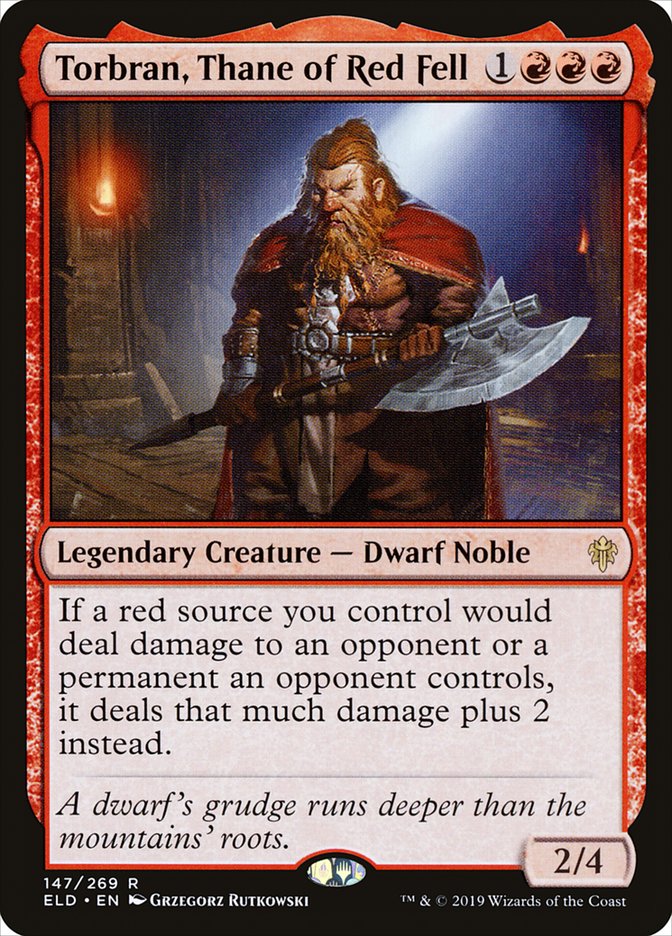 Torbran, Thane of Red Fell [Throne of Eldraine] Magic: The Gathering