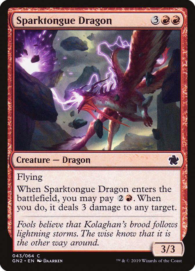 Sparktongue Dragon [Game Night 2019] Magic: The Gathering
