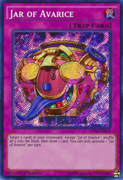 Jar of Avarice [MP16-EN033] Secret Rare Yu-Gi-Oh!