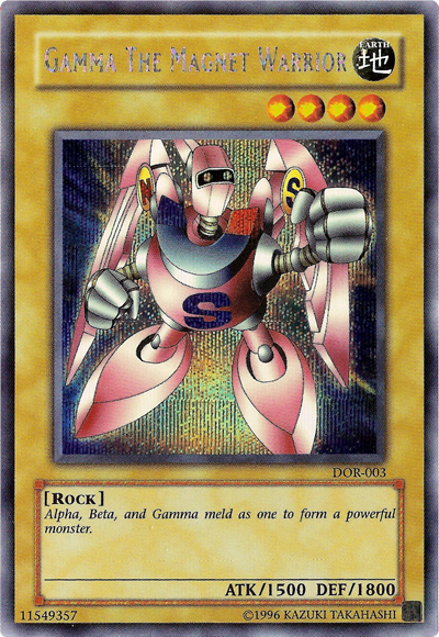 Gamma the Magnet Warrior [DOR-003] Secret Rare Yu-Gi-Oh!
