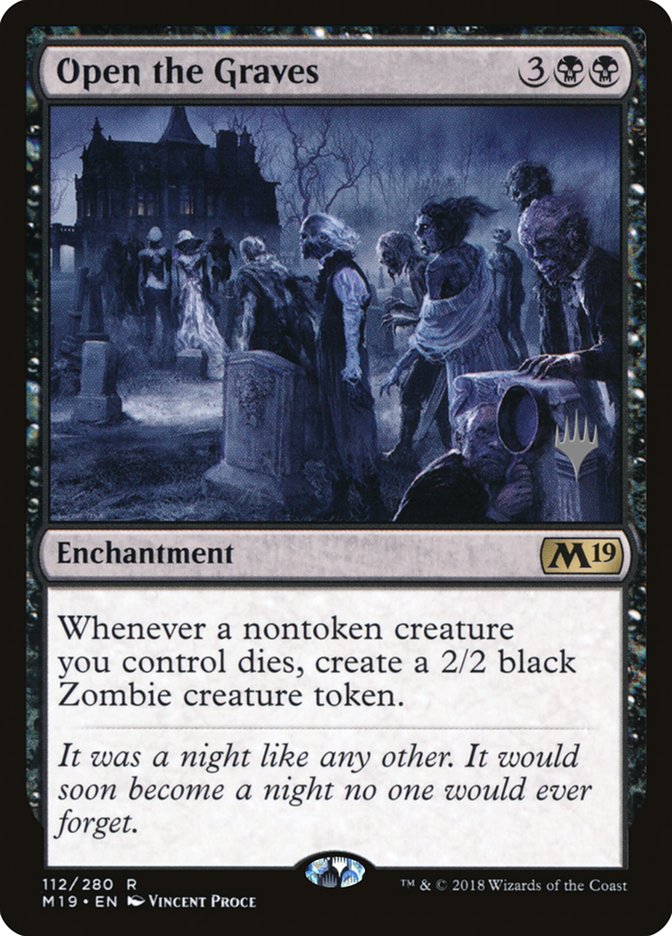 Open the Graves [Core Set 2019 Promos] Magic: The Gathering