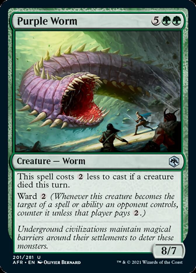 Purple Worm [Dungeons & Dragons: Adventures in the Forgotten Realms] Magic: The Gathering