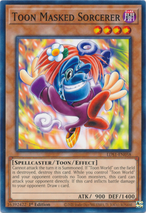 Toon Masked Sorcerer [LDS1-EN058] Common Yu-Gi-Oh!