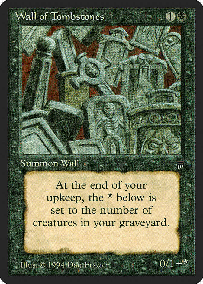 Wall of Tombstones [Legends] Magic: The Gathering