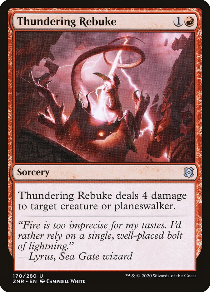 Thundering Rebuke [Zendikar Rising] Magic: The Gathering
